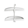 Set di piatti girevoli 3/4 Shelvo, per modulo da 800 mm, Tecnoplastica e Alluminio, Bianca