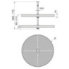 Tappeto antiscivolo per cassetti, effetto tessuto, lunghezza 20m x 480mm, Tecnoplastica, Grigio antracite
