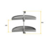 Set di piatti girevoli 3/4 Shelvo, per modulo da 800 mm, Tecnoplastica e Alluminio, Grigia