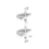Set di piatti girevoli 3/4 Shelvo, per modulo da 800 mm, Tecnoplastica e Alluminio, Bianca