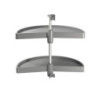 Set di piatti girevoli 3/4 Shelvo, per modulo da 900 mm, Tecnoplastica e Alluminio, Grigia