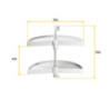 Set di piatti girevoli 3/4 Shelvo, per modulo da 900 mm, Tecnoplastica e Alluminio, Bianca