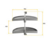 Set di piatti girevoli 3/4 Shelvo, per modulo da 900 mm, Tecnoplastica e Alluminio, Grigia