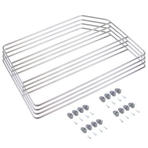 Set di piatti girevoli Shelvo a 1/2 luna, per modulo da 900 mm, Tecnoplastica e Alluminio, Grigia