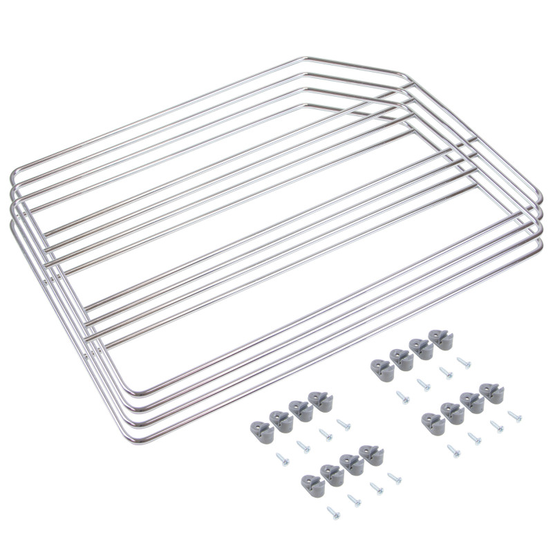 Set di piatti girevoli Shelvo a 1/2 luna, per modulo da 900 mm, Tecnoplastica e Alluminio, Grigia