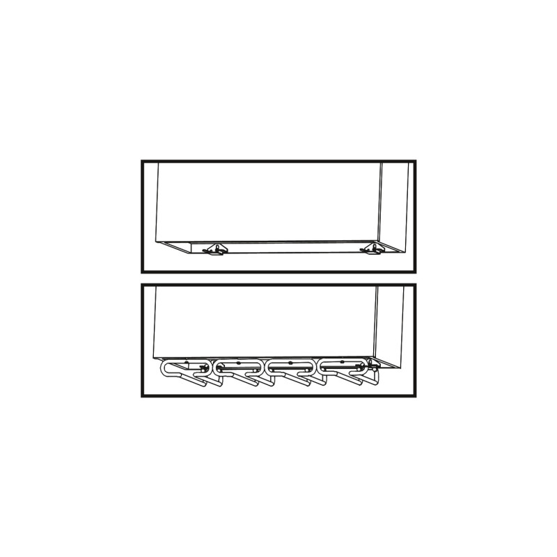 Lotto di 2 vaschette ausiliari, lunghezza 350 mm, Tecnoplastica, Bianca