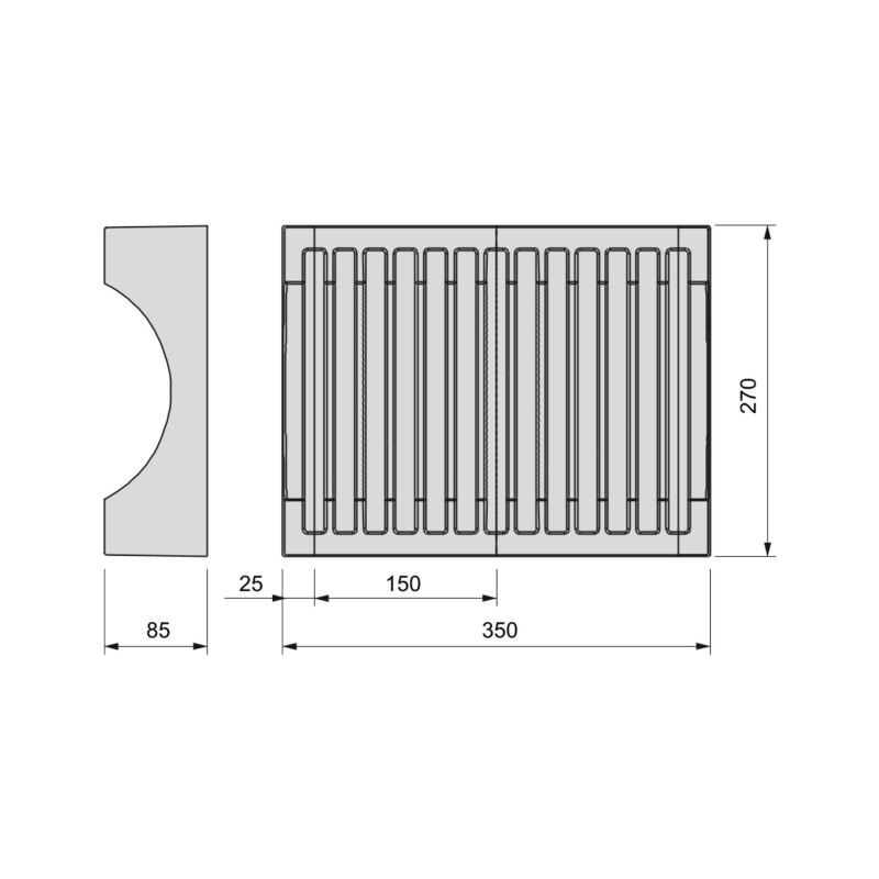 Kit di contenitori per cassetto da cucina con base Recycle altezza 266 mm, 1x15 lt, 2x7 lt, modulo 600 mm, Grigio antracit