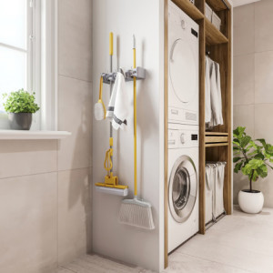 Zoom Kit di 4 separatori per armadi e pensili della cucina., Cromato brillo, Acciaio.