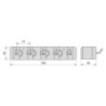 Kit di 4 separatori armadi cucina cromato Emuca