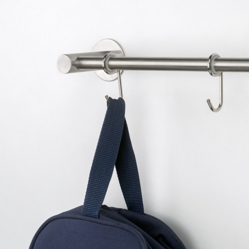 Portabicchieri per mobili a 4 linee, lunghezza 280 mm, Acciaio, Cromato lucido