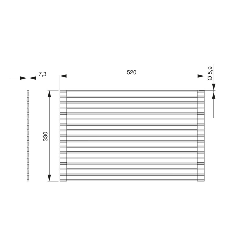 Portabicchieri per mobili cucina Emuca Supra 340 mm cromato