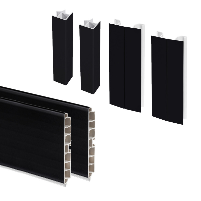 Kit Cassetto Cucina Recycle 800mm 4 Secchi Grigio Antracite