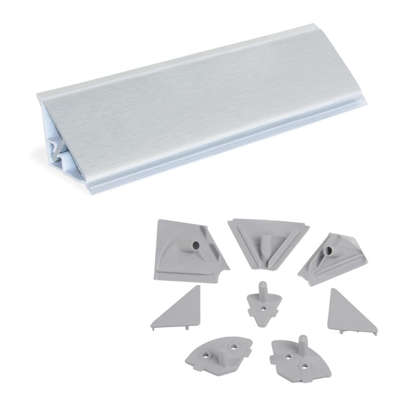 Tappeto Antiscivolo per Cassetti Diamond 2m x 480mm Grigio Antracite