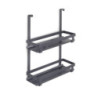 Lotto di 2 Zoccolo da cucina Plasline con accessori, altezza 100 mm, 2 barre lunghezza 2,35 m, Tecnoplastica, Nera