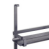 Lotto di 2 Zoccolo da cucina Plasline con accessori, altezza 100 mm, 2 barre lunghezza 2,35 m, Tecnoplastica, Nera