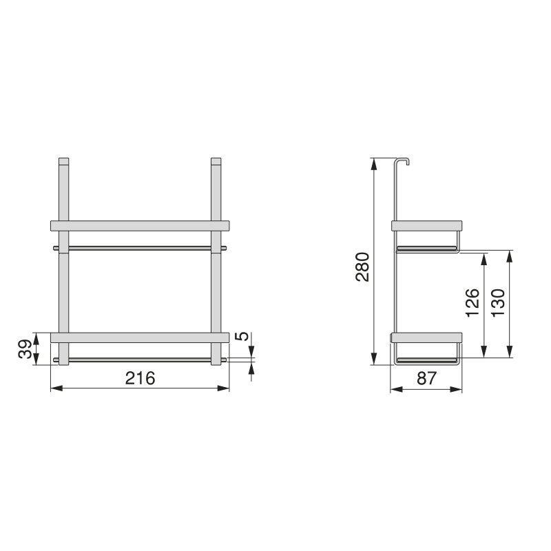 Lotto di 2 Zoccolo da cucina Plasline con accessori, altezza 100 mm, 2 barre lunghezza 2,35 m, Tecnoplastica, Nera