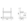 Lotto di 2 Zoccolo da cucina Plasline con accessori, altezza 100 mm, 2 barre lunghezza 2,35 m, Tecnoplastica, Nera