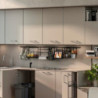 Lotto di 2 Zoccolo da cucina Plasline con accessori, altezza 150 mm, 2 barre lunghezza 2,35 m, Tecnoplastica, Nera