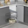 Titane Portacoltelli da cucina, Acciaio e Tecnoplastica, Grigio Antracite