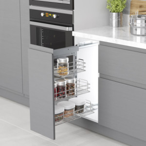 Zoom Appendiabiti per cucina Titane, lunghezza 1,1 m, Alluminio e Zama, Grigio antracite
