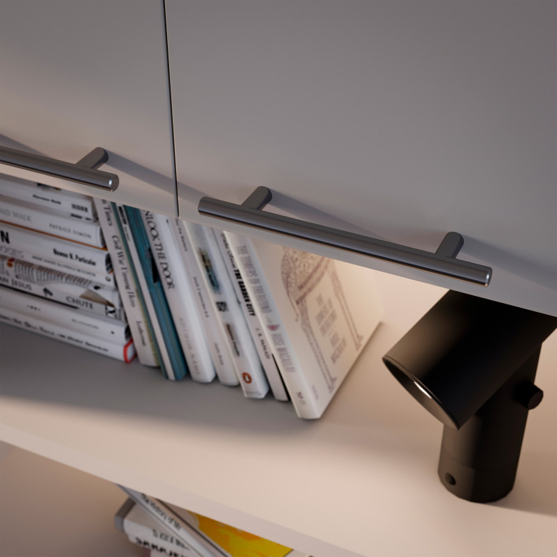 Emuca Lotto di 20 maniglie per mobili Papua, L127mm, interasse 76mm, Zama, Bronzato