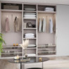 Appendiabiti per Armadio Hang Regolabile 450-600mm Moka