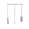 Appendiabiti per armadio Hang, larghezza regolabile 450-600 mm, Acciaio e Tecnoplastica, Verniciato nero