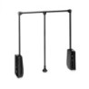 Appendiabiti per armadio Hang, larghezza regolabile 600-830 mm, Acciaio e Tecnoplastica, Cromato lucido