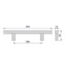 Appendiabiti per Armadio Hang Regolabile 600-830mm Nero
