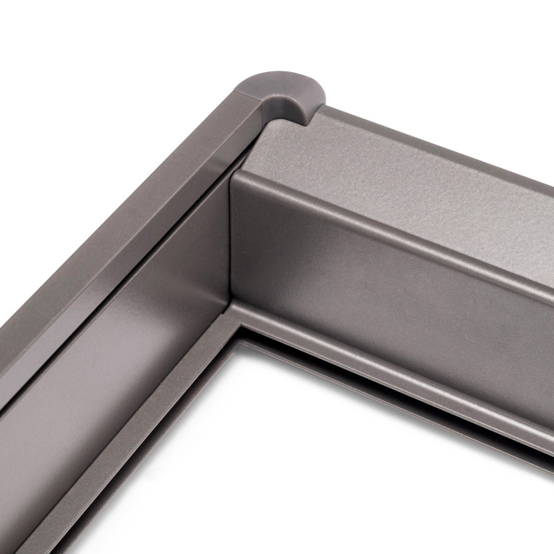 Telaio con guide a estrazione totale e chiusura morbida per accessori per armadi Quartz, 812-838mm, Alluminio e plastica