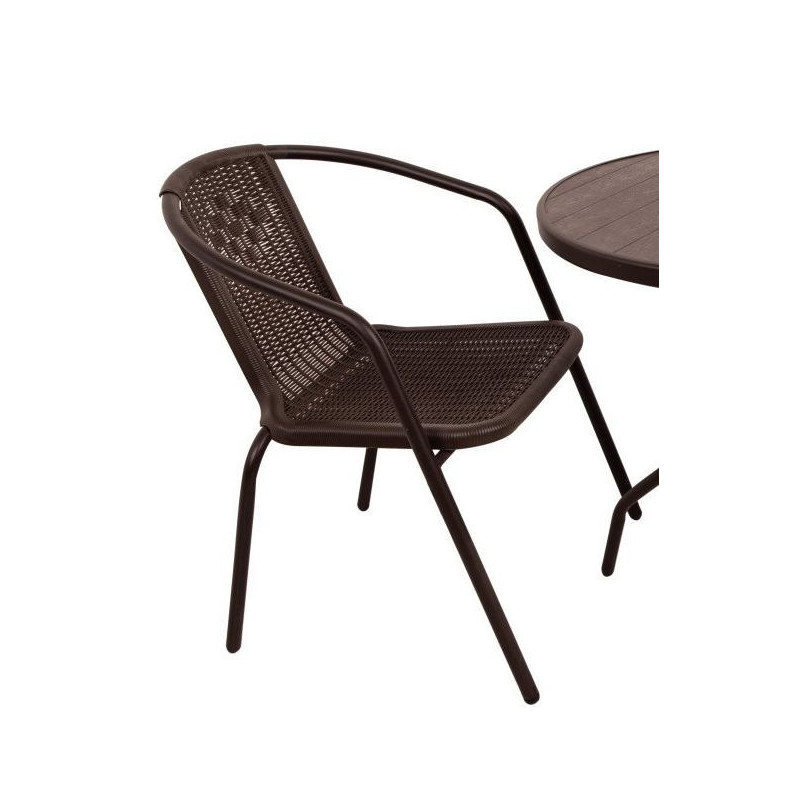 Sedia Alma Marrone Scuro 55x59x72cm in Polipropilene