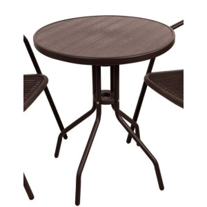 Tavolo Rio Marrone Scuro 60x70cm in Metallo