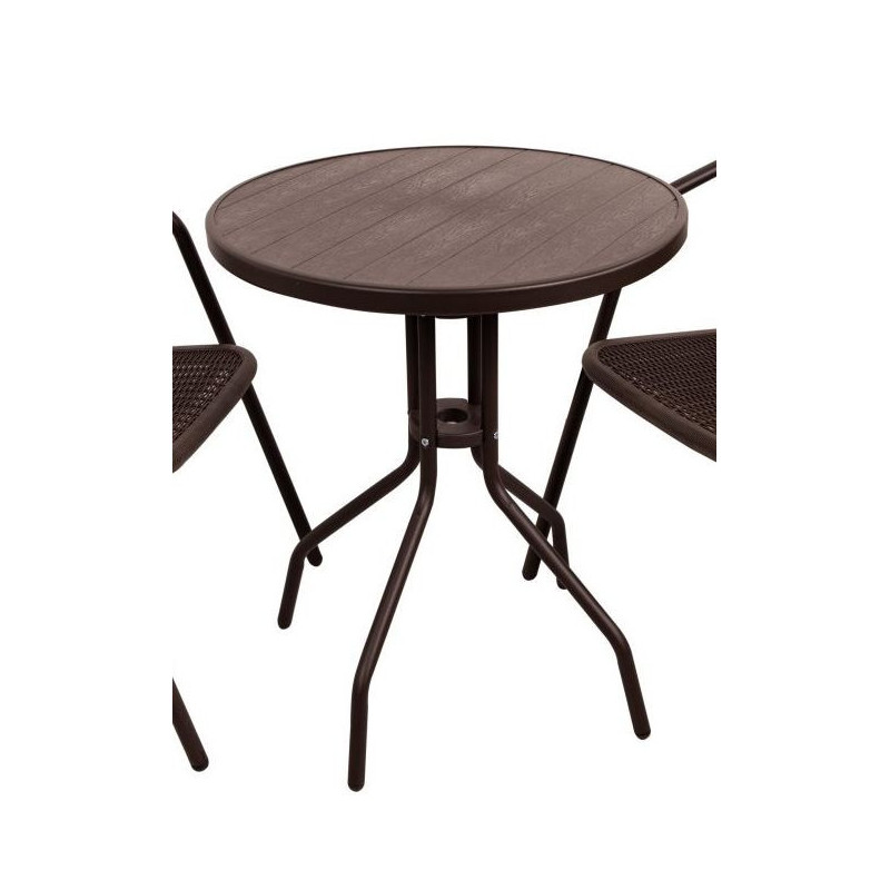 Tavolo Rio Marrone Scuro 60x70cm in Metallo