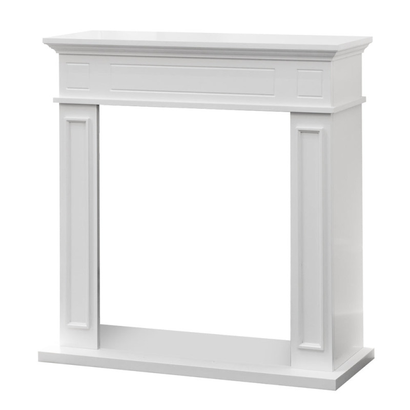 Cornice per Camino in Legno Bianco Jefferson – Design Moderno