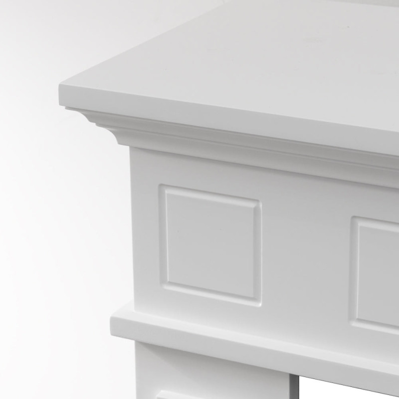 Cornice per Camino in Legno Bianco Jefferson – Design Moderno