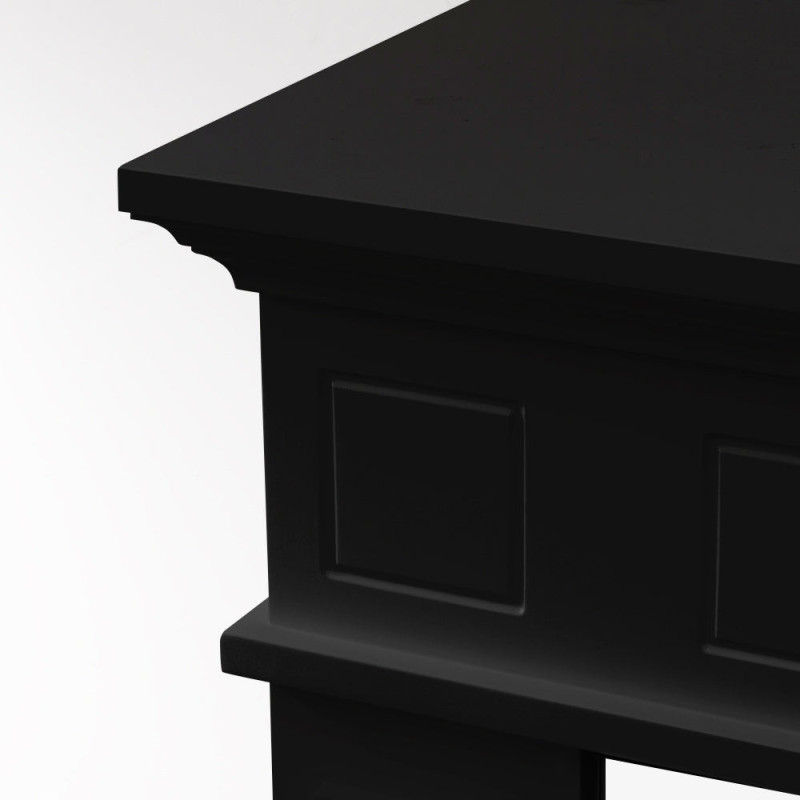 Cornice per Camino in Legno Nero Jefferson – Design Moderno