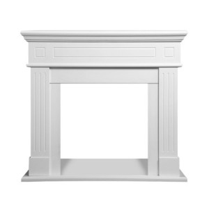 Cornice per Camino in Legno Bianco Cambridge – Stile Elegante