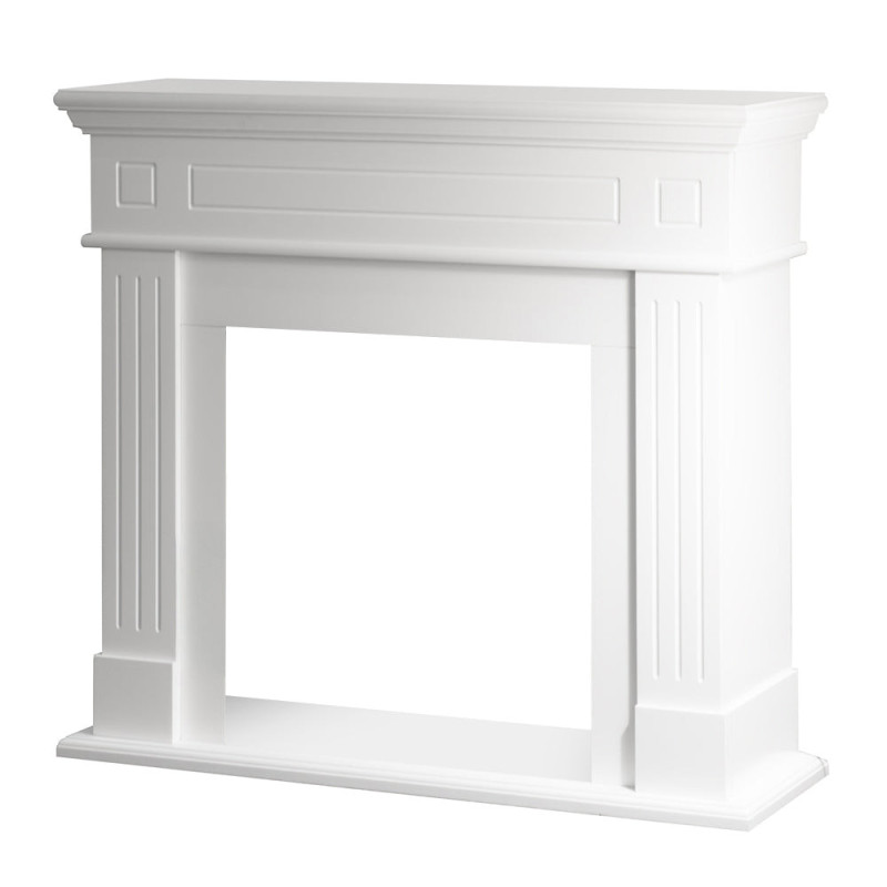 Cornice per Camino in Legno Bianco Cambridge – Stile Elegante