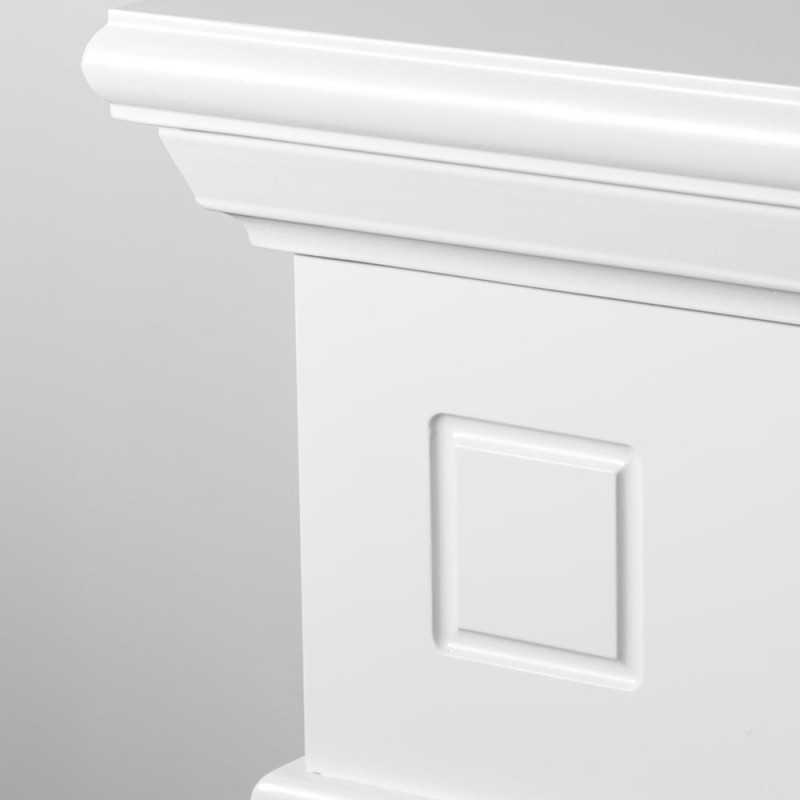 Cornice per Camino in Legno Bianco Cambridge – Stile Elegante
