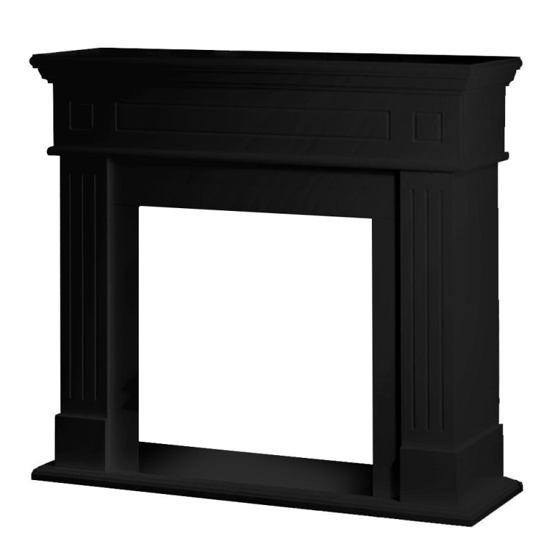 Cornice Camino Legno Cambridge Nero 110x36x100 cm