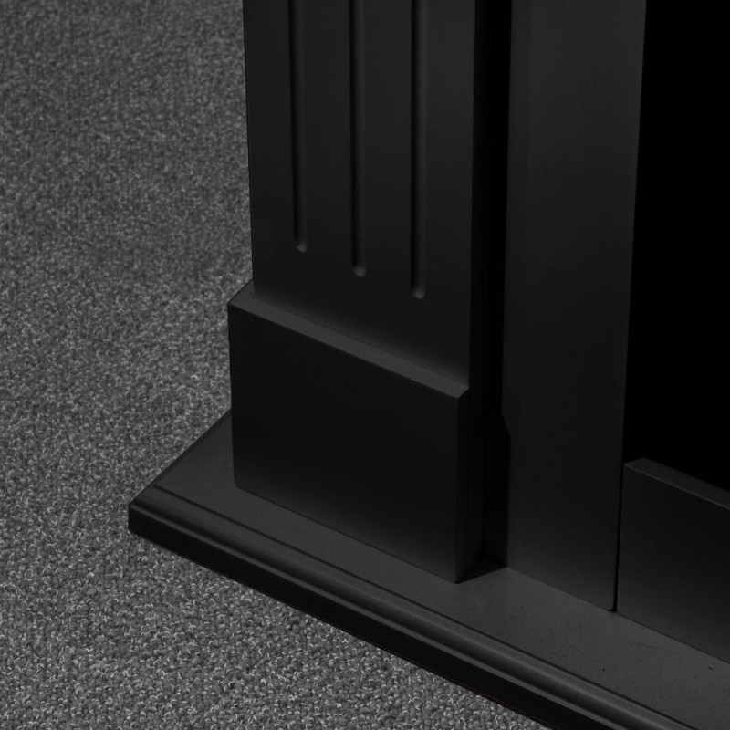Cornice Camino Legno Cambridge Nero 110x36x100 cm