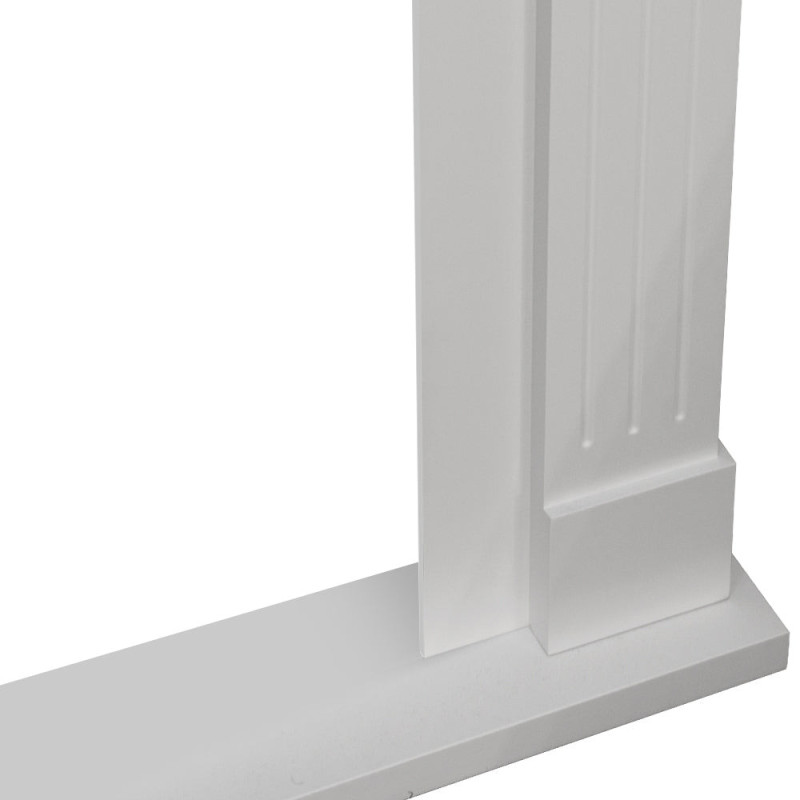 Cornice per Camino ad Angolo in Legno Bianco – Ford