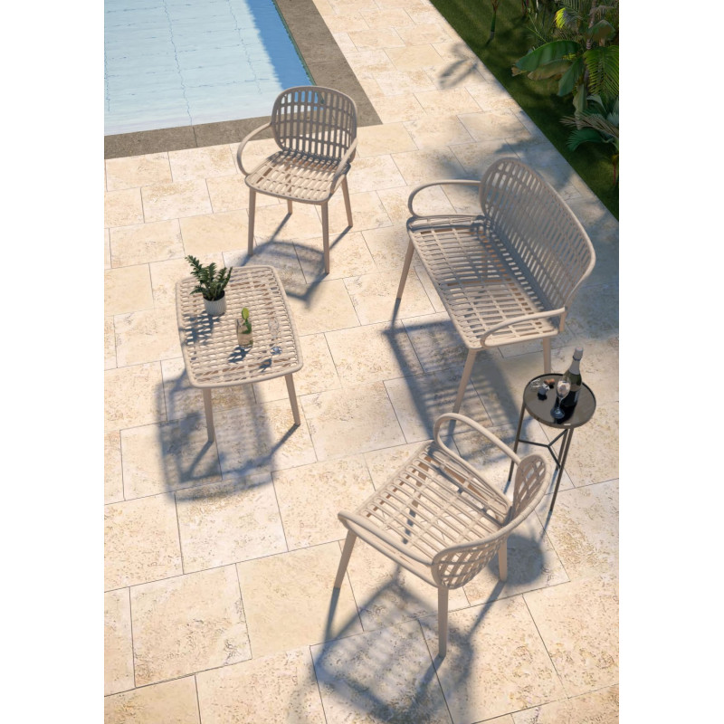 Set Salotto Portofino Garden Polyrattan 4 posti con cuscini