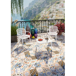 Set tavolino 2 sedie Portofino Balcony con cuscini 3 colori