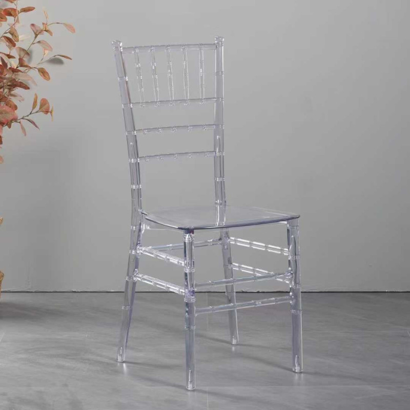 Sedia policarbonato Chiavari trasparente monoblocco 46,5x41,5xH90,5