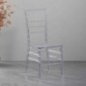 Sedia policarbonato Chiavari trasparente monoblocco 46,5x41,5xH90,5