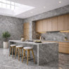 Pannello PVC Effetto Marmo Grigio 120x60 Set 6 Pz