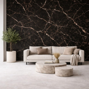 Zoom Pannello Decorativo Effetto Marmo Gres Porcellanato Set 6 Pz 4,3 Mt2 Rivestimento Murale Pvc In Uv 120 X 60 Marmo Nero