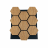 Pannelli Murali Esagonali MDF Fonoassorbenti Set 12 pz