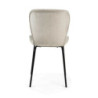 Sedia Tibalda Tessuto Sabbia Struttura Metallo Cm 48x55h46,5/82,5